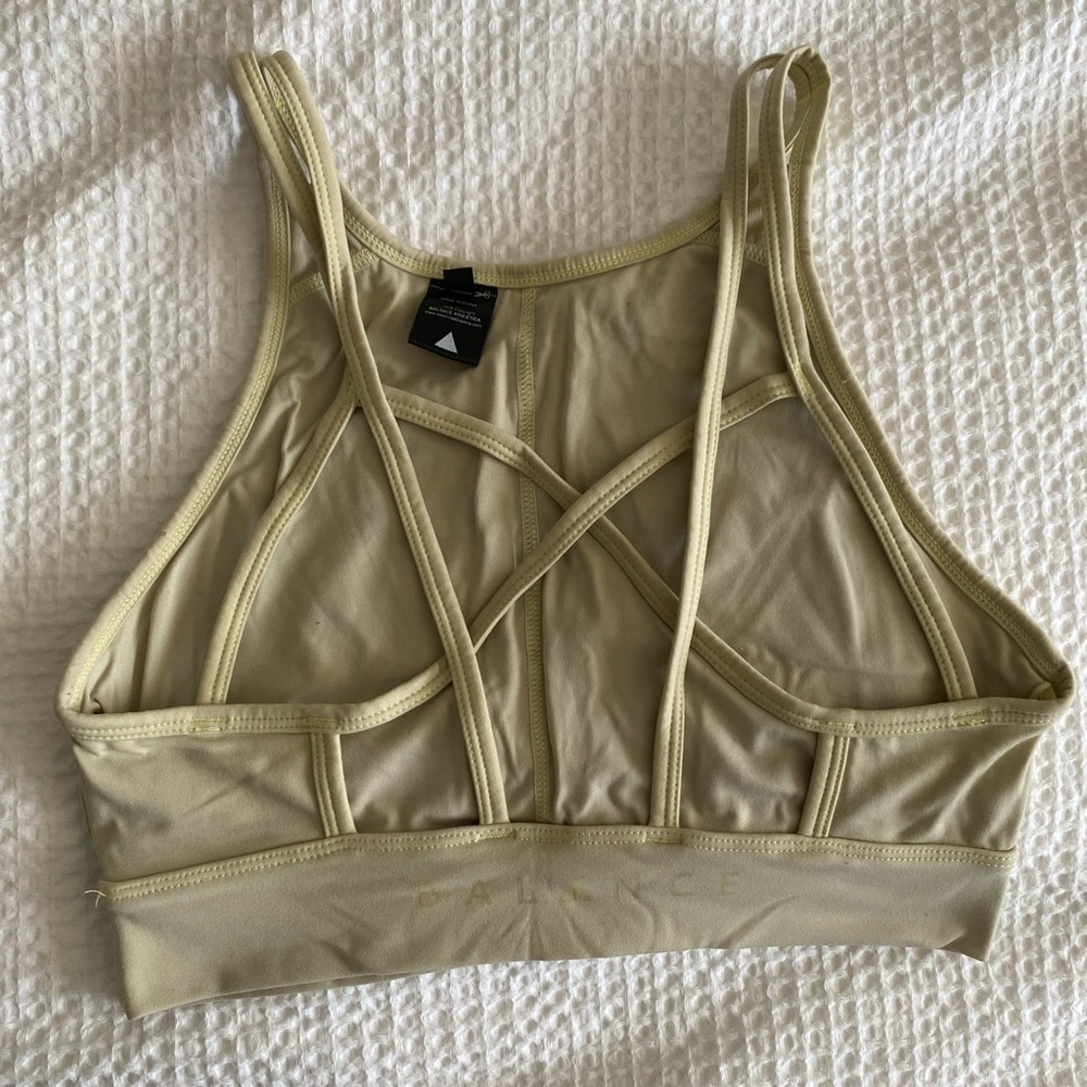 Women's light Yellow Sports Bra